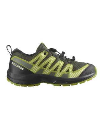 Pantofi cu detaliu logo pentru alergare pe teren accidentat XA Pro V8 Trail, Negru/Verde lime