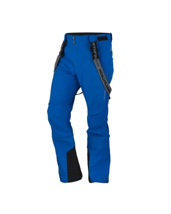 Pantaloni schi softshell elastic 3L 10K/5K pentru barbati Ishaan, Albastru
