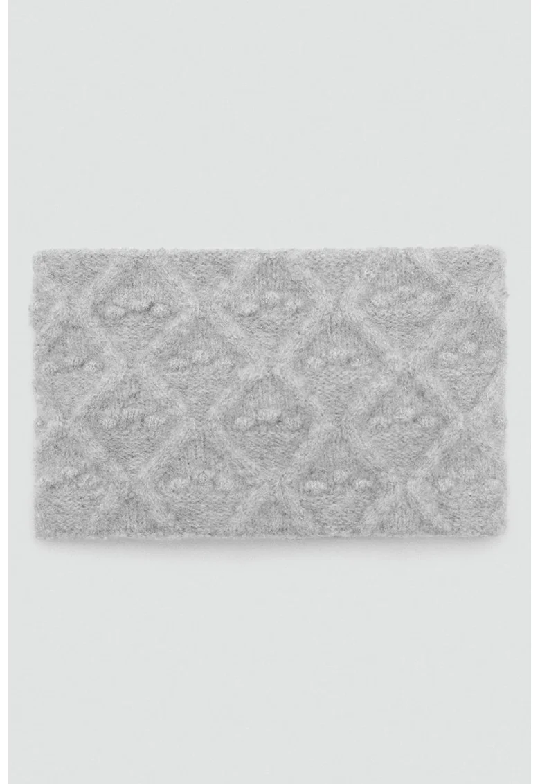 Fular circular texturat, Gri deschis melange