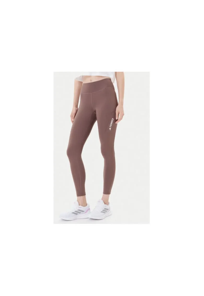 Colanti de poliester, cu talie inalta - 48674, Maro