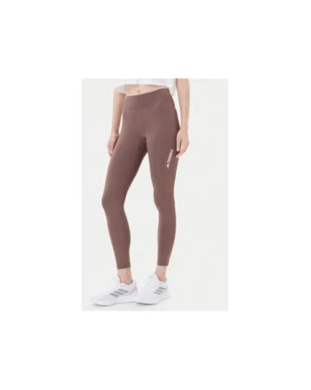 Colanti de poliester, cu talie inalta - 48674, Maro