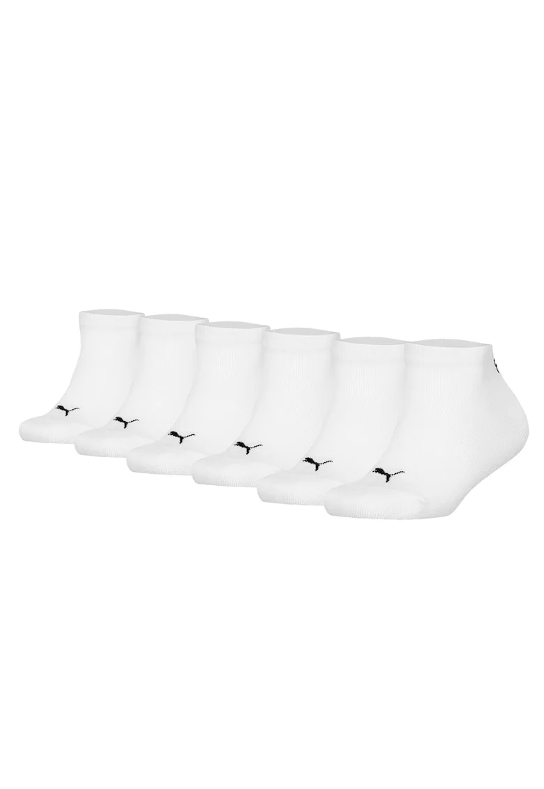 Set de sosete scurte cu logo - 6 perechi, Alb
