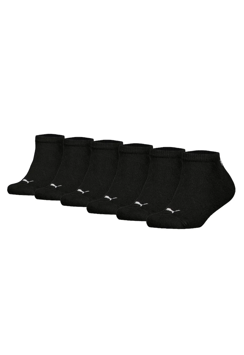Set de sosete scurte cu logo - 6 perechi, Negru