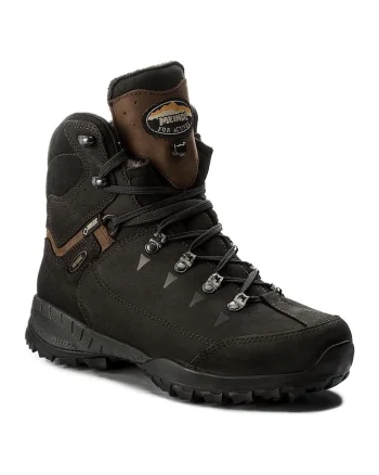 Ghete de trekking barbati,  piele naturala, negru,