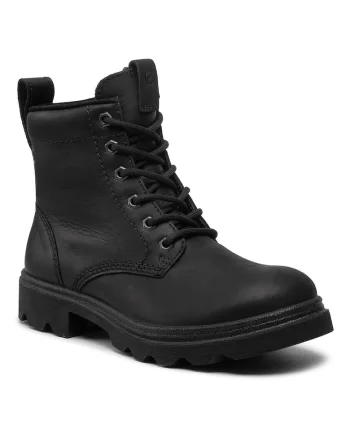 Ghete de drumetie dama,  piele naturala, negru