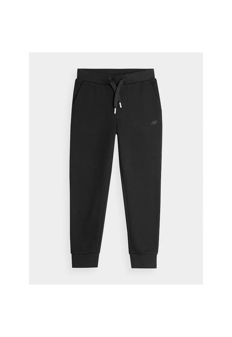 Pantaloni de trening Fete,  302878048, Bumbac, Negru