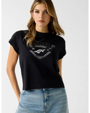 Tricou cu imprimeu logo, Negru