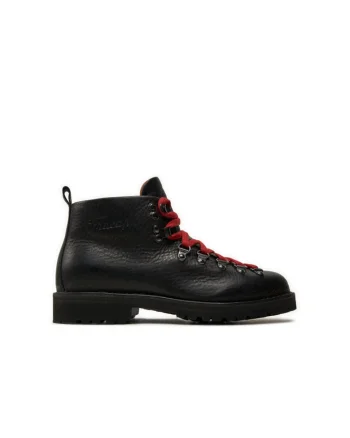 Bocanci de drumetie unisex  MAGNIFICO M120, Piele naturala, Negru, Negru