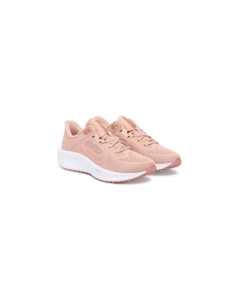 Pantofi sport dama,  alergare, alb/roz, sintetic