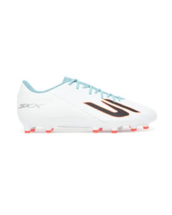Ghete de fotbal barbati,  piele ecologica, alb