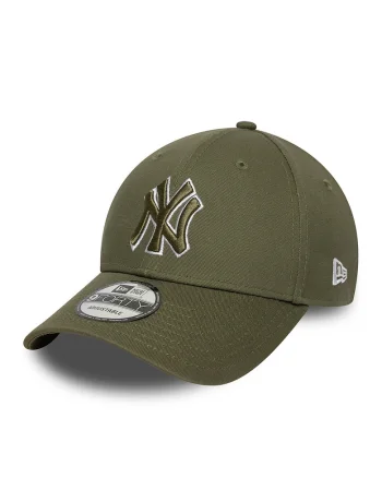 Sapca New York Yankees MLB Outline 9FORTY, Kaki inchis