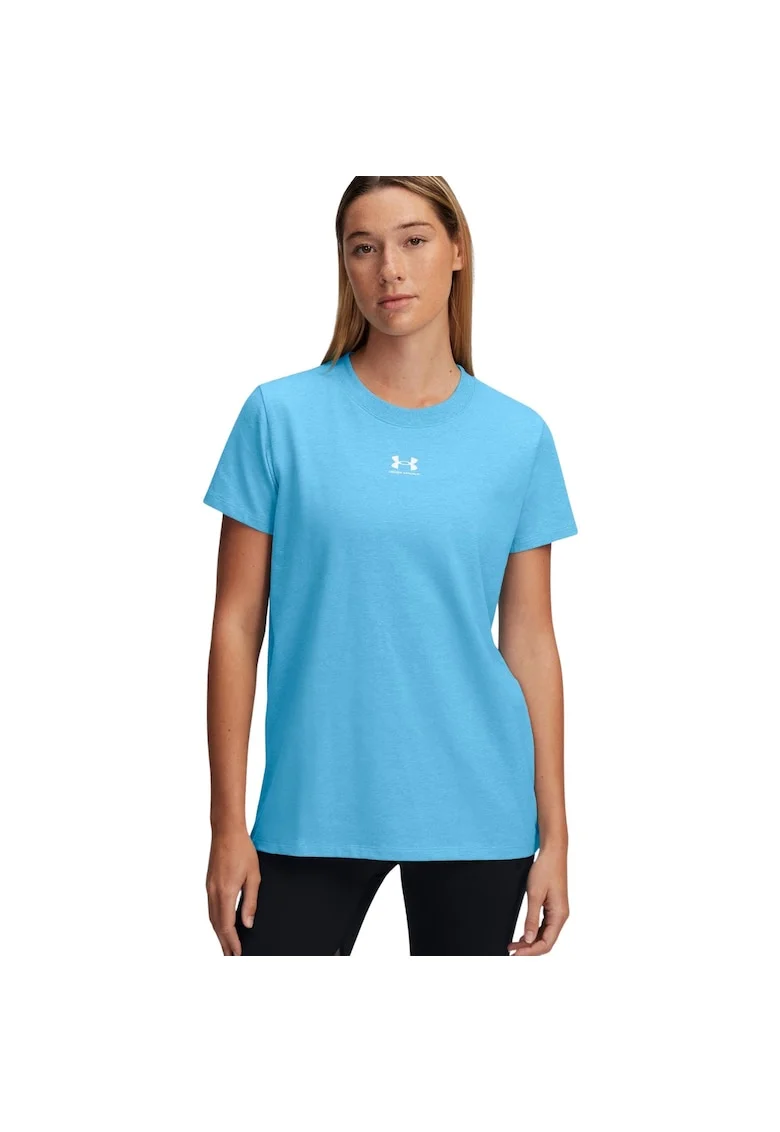 Tricou sport dama,  Bumbac/Poliester/Elastan, Albastru