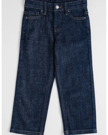 Pantaloni drepti uni cu 5 buzunare, Bleumarin
