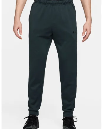 Pantaloni conici cu logo, pentru fitness, Verde englez