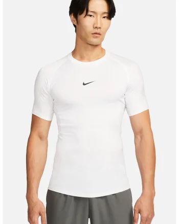 Tricou slim fit cu maneci raglan si tehnologie Dri-FIT pentru antrenament Pro, Alb