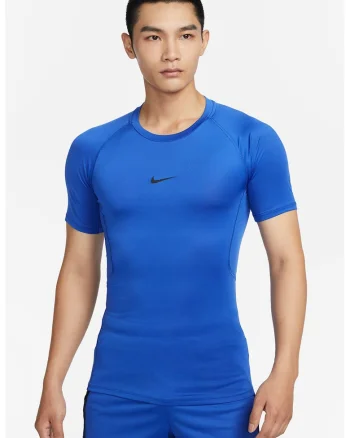 Tricou slim fit cu maneci raglan si tehnologie Dri-FIT pentru antrenament Pro, Albastru royal