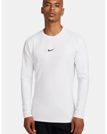 Bluza slim fit cu tehnologie Dri Fit pentru fitness Pro Warm, Alb