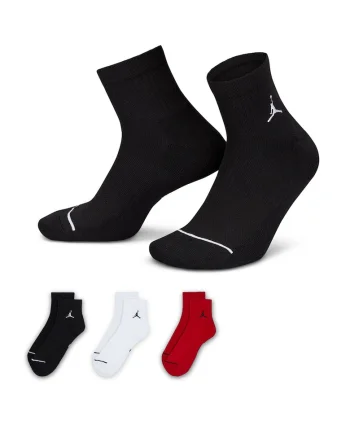 Set de sosete unisex pentru baschet - 3 perechi, Rosu/Alb/Negru