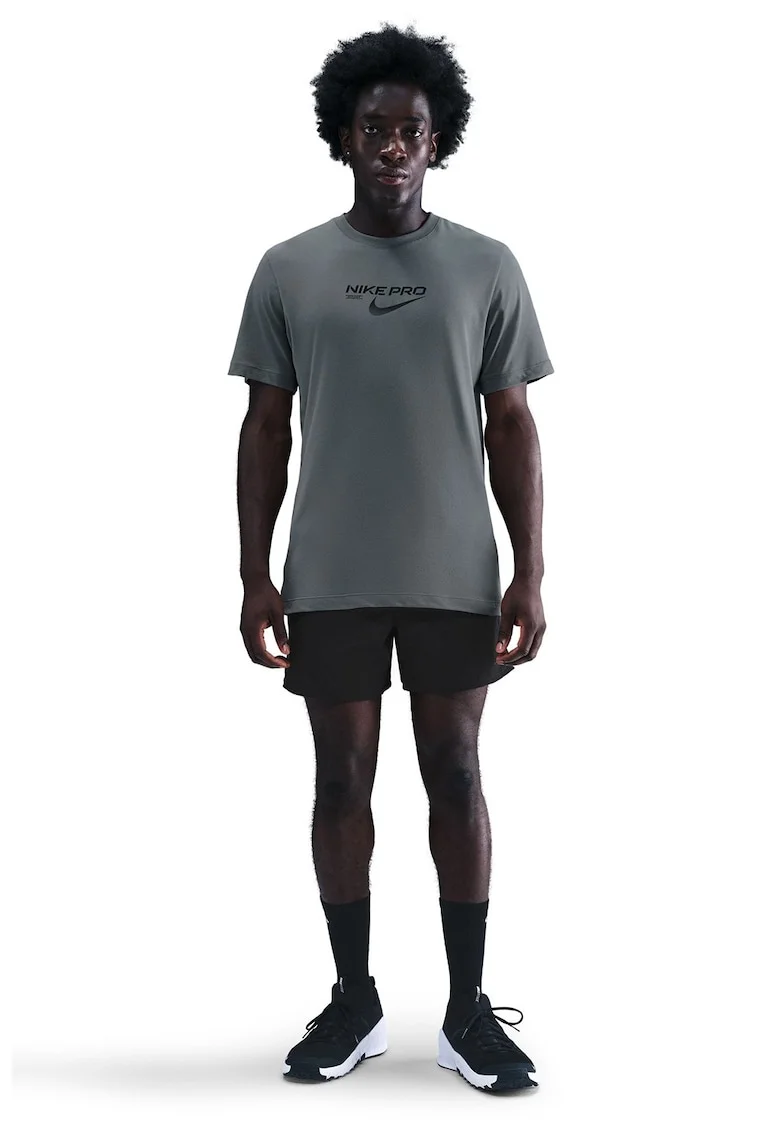 Tricou cu tehnologie Dri-FIT, pentru antrenament, Gri inchis