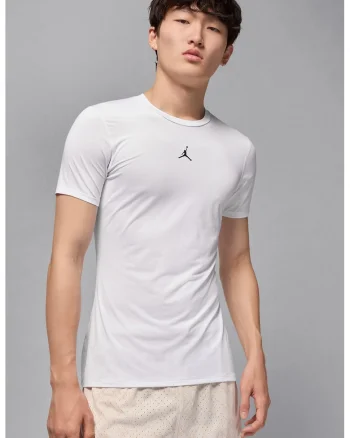 Tricou slim-fit cu logo, pentru baschet Jordan, Alb optic