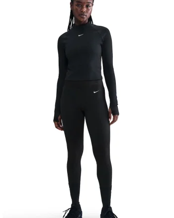 Bluza slim-fit cu logo si tehnologie Dri-Fit, Negru