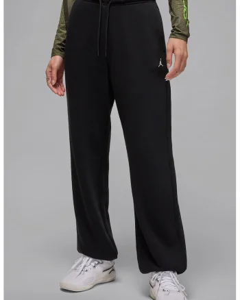 Pantaloni de trening cu croiala dreapta, pentru fitness Jordan, Negru