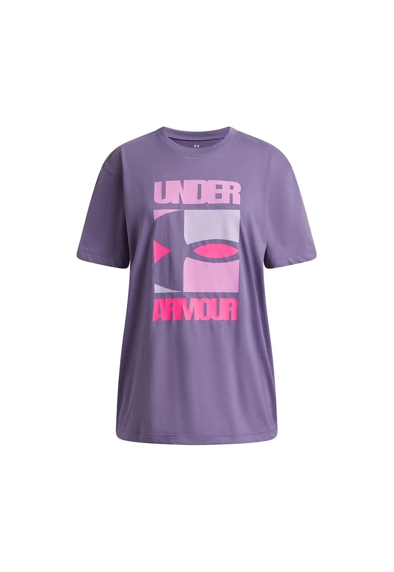 Tricou supradimensionat cu logo, Violet prafuit