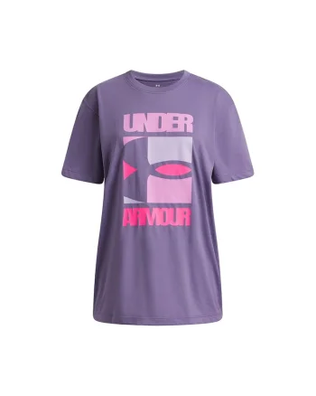Tricou supradimensionat cu logo, Violet prafuit