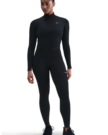 Bluza crop pentru antrenament One, Negru