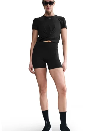 Tricou crop cu model rascuti pe partea din fata, Negru