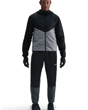 Jacheta cu tehnologie Therma-FIT, pentru alergare Synfl, Negru/Gri
