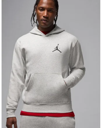 Hanorac cu buzunar kangaroo, pentru baschet Jumpman, Gri deschis melange