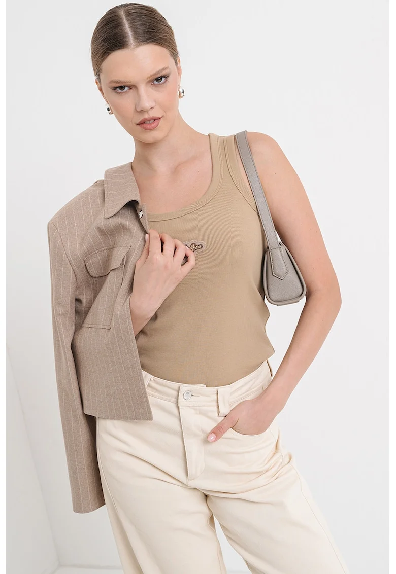 Top cu logo Ematite, Bej inchis