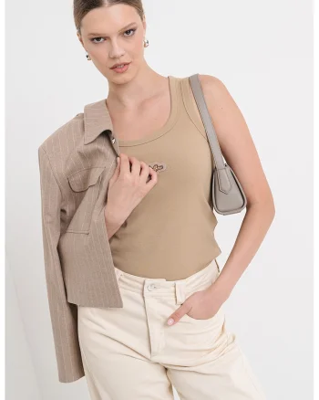 Top cu logo Ematite, Bej inchis