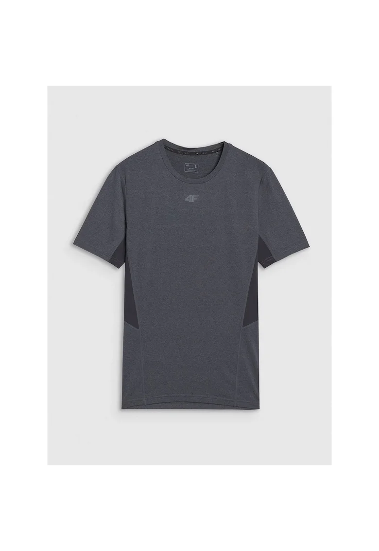 Tricou sport  gri, uscare rapida, material sintetic, slim