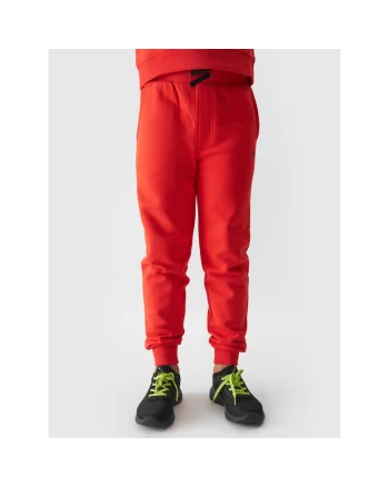 Pantaloni sport copii  portocalii, bumbac, cu buzunare