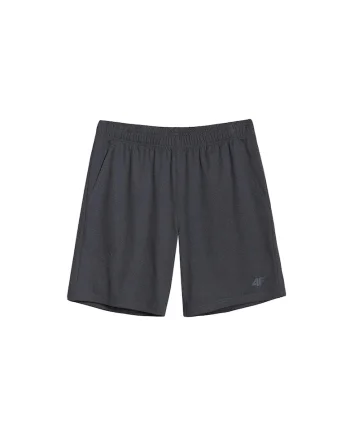 Pantaloni scurti de trening  uscare rapida, gri, material sintetic