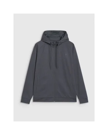 Hanorac sport  Gri, uscare rapida, captuseala microfleece, fibre sintetice
