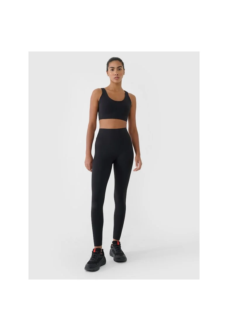 Colanti sport dama WMM00TFTIF415-20S, 4F, Textil, Negru