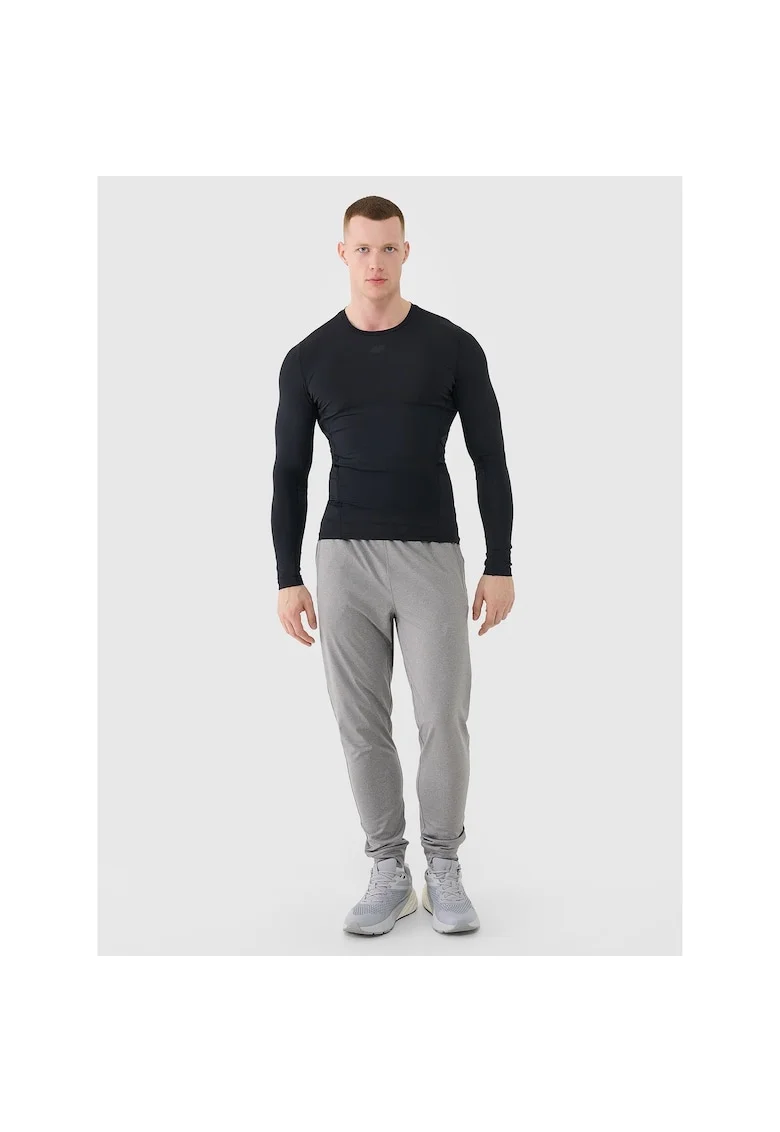 Pantaloni sport barbati  antrenament, gri, material respirabil