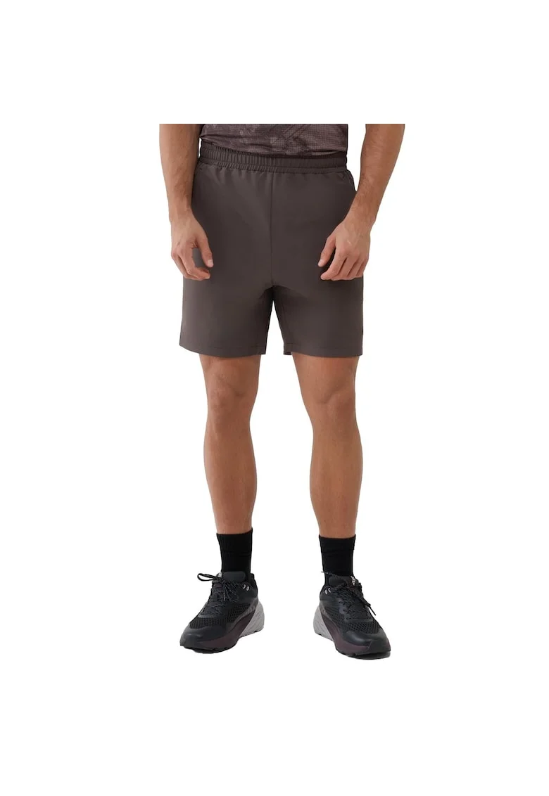 Pantaloni scurti de trening  uscare rapida, maro, material sintetic