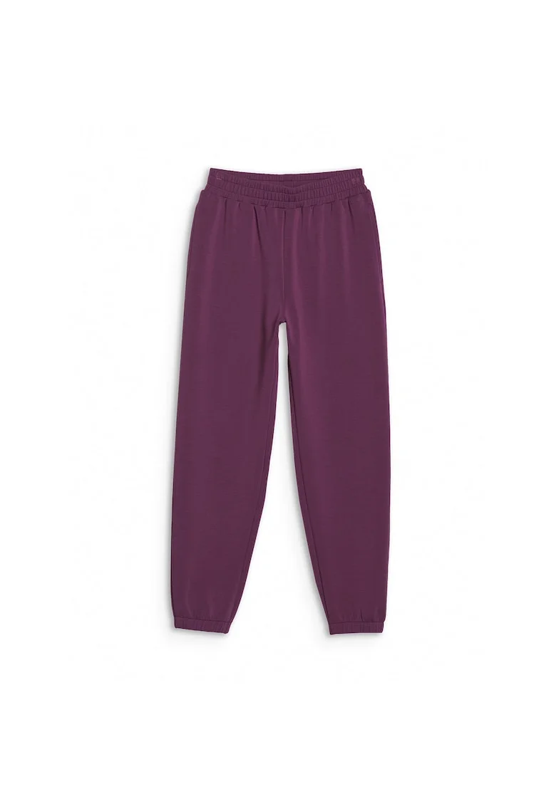 Pantaloni sport dama  joggers, violet, material modal