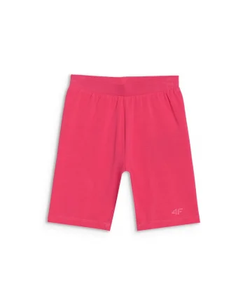 Colanti ciclism fete  slim fit, talie inalta, roz, bumbac