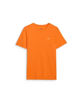 Tricou Trail Running Barbati  Slimfit, Tehnologia 4FDry, Material Sintetic Rezistent, Portocaliu, Marimi S-XL