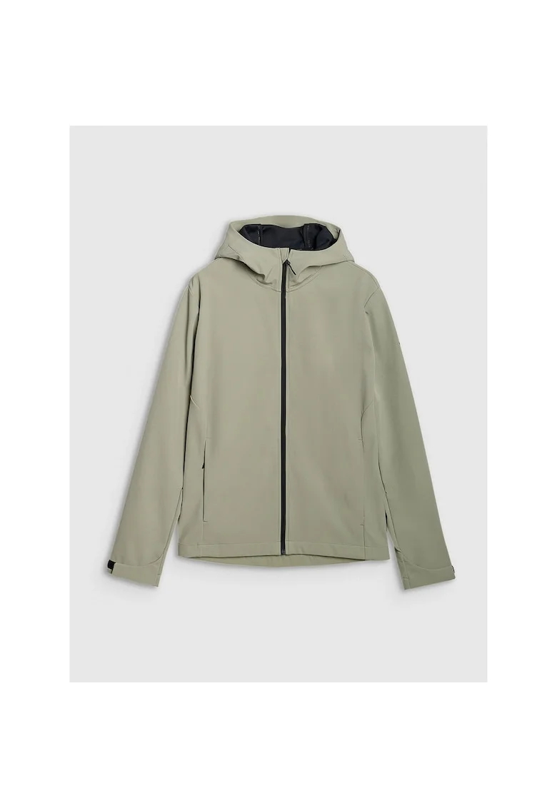 Jacheta softshell barbati  masliniu/kaki, membrana NeoDry 5000, gluga reglabila, 2 buzunare cu fermoar