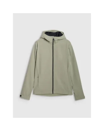 Jacheta softshell barbati  masliniu/kaki, membrana NeoDry 5000, gluga reglabila, 2 buzunare cu fermoar
