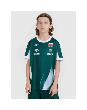 Tricou sport copii TSS25TFTSM2164-92S, 4F, Sintetic, Verde