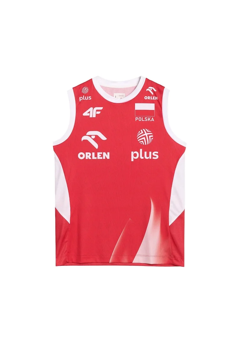 Tricou sport dama TSS25TFTSF2169-91S, 4F, Textil, Rosu