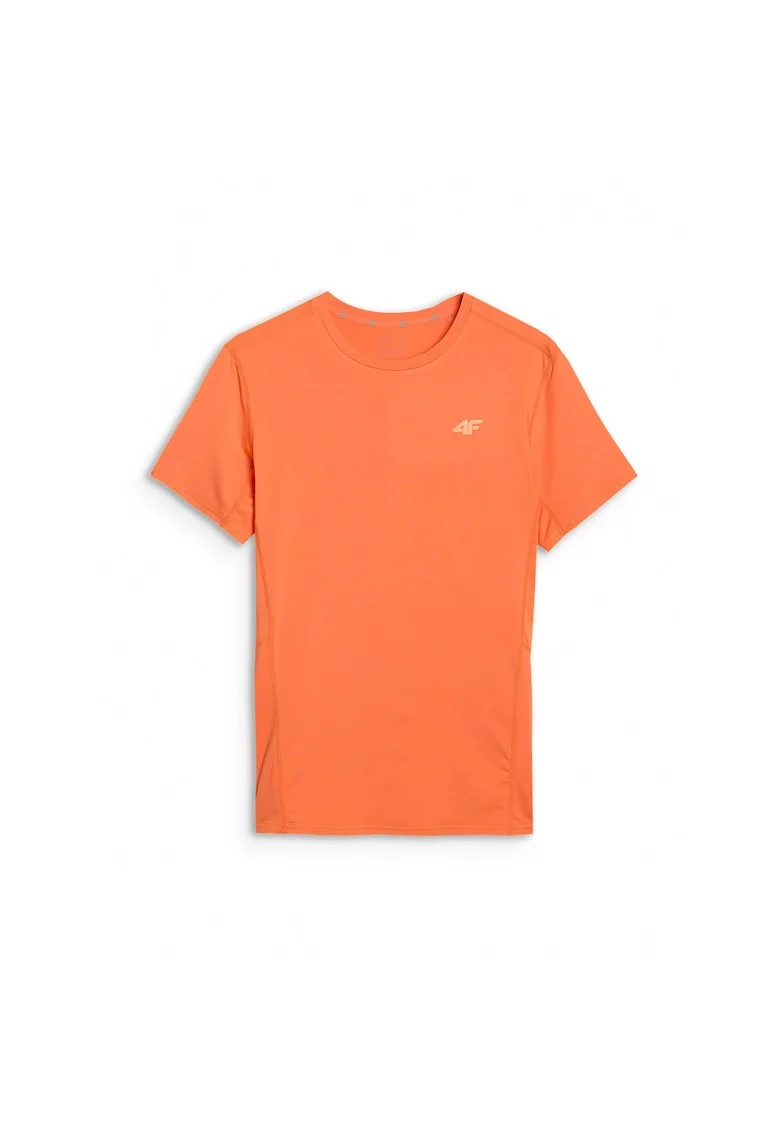 Tricou sport barbati  slim, uscare rapida, portocaliu, material sintetic