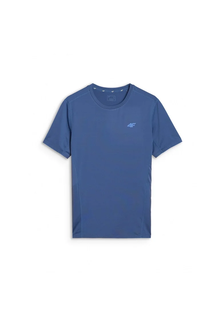 Tricou pentru barbati  slim, uscare rapida, albastru marin, material sintetic